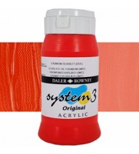 Daler Rowney System3 500 ml Akrilik Boya 511 Cadmium Scarlet Hue 